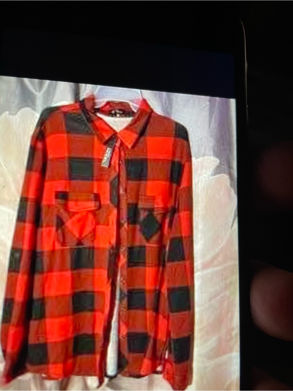 Source Unknown Red and Black Buffalo Plaid Button-Down Shirt